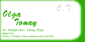 olga tomay business card